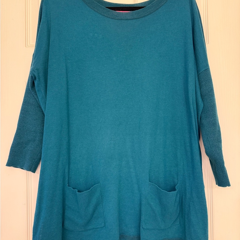 Lilly Pulitzer Teal Cobo Boatneck Sweater